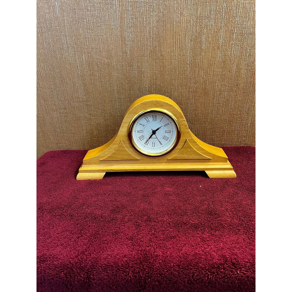Clock Westclox Desk/Mantle Light Wood Color Quartz Vintage